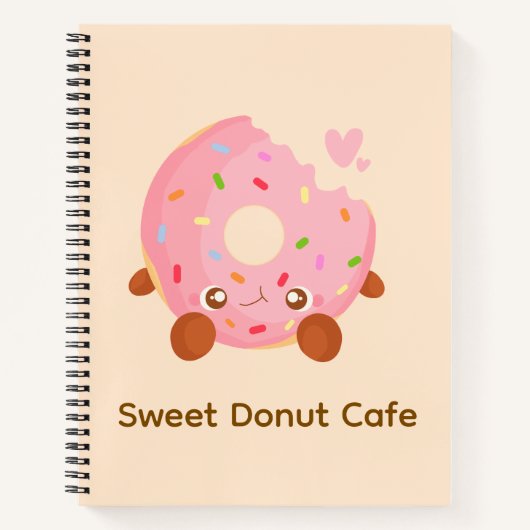 Fröhlicher Donut mit Streuseln Notizblock (Vorderseite)