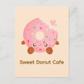 Fröhlicher Donut mit Streuseln Postkarte (Vorderseite)