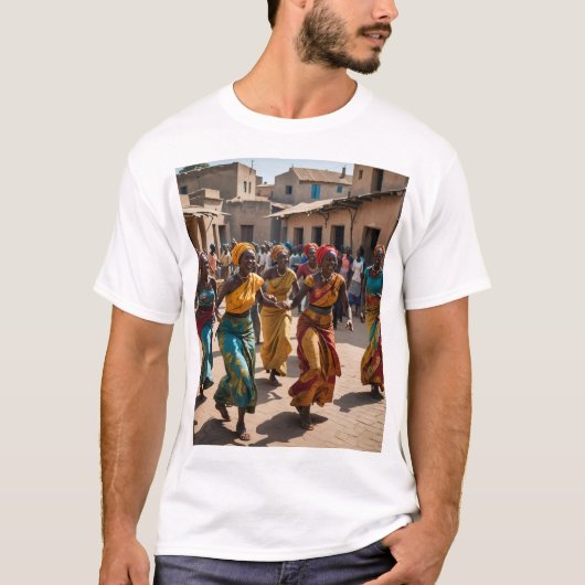 Fröhlicher Dorftanz der Feier T-Shirt (Vorderseite)