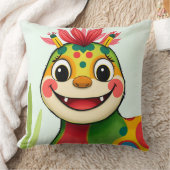 „Fröhlicher Dschungeldrache – Bunt und Glücklich“ Kissen (Decke)