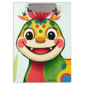 „Fröhlicher Dschungeldrache – Bunt und Glücklich“ Klemmbrett (Vorderseite)