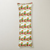 „Fröhlicher Dschungeldrache – Bunt und Glücklich“ Seitenschläferkissen (Rückseite (Vertikal))