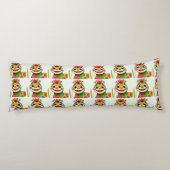 „Fröhlicher Dschungeldrache – Bunt und Glücklich“ Seitenschläferkissen (Rückseite)