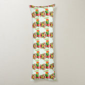 „Fröhlicher Dschungeldrache – Bunt und Glücklich“ Seitenschläferkissen (Rückseite (Vertikal))