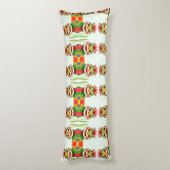 „Fröhlicher Dschungeldrache – Bunt und Glücklich“ Seitenschläferkissen (Rückseite (Vertikal))