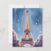 Fröhlicher Eiffelturm | Paris Weihnachten Wasserfa (Vorderseite)