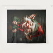 Fröhlicher Elf mit einem großen Lachen Wandteppich (Vorderseite (Horizontal))