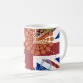 Fröhlicher England Britischer Need Tea Flag Union Kaffeetasse (VorderseiteRechts)