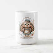 Fröhlicher Erntedank Truthahn Custom Kaffeetasse (Mittel)