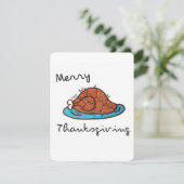 Fröhlicher Erntedank, Truthahn in Weihnachtsbeleuc Feiertagskarte (Stehend Vorderseite)