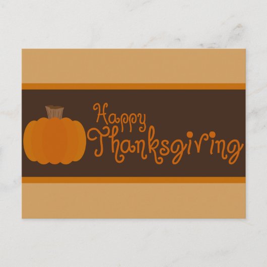 Fröhlicher Erntedankfest Autumn Pumpkin Feiertagspostkarte (Vorderseite)