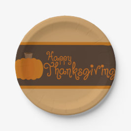 Fröhlicher Erntedankfest Autumn Pumpkin Pappteller