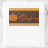 Fröhlicher Erntedankfest Autumn Pumpkin Rechteckiger Aufkleber (Tasche)