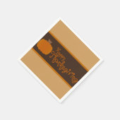 Fröhlicher Erntedankfest Autumn Pumpkin Serviette (Ecke)