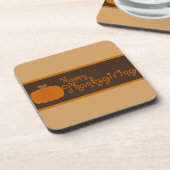 Fröhlicher Erntedankfest Autumn Pumpkin Untersetzer (Linke Seite)