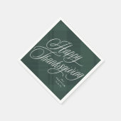 Fröhlicher Erntedankfest, eleganter grüner Fall ka Serviette (Ecke)