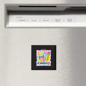 Fröhlicher erster Schultag Bleistift Lehrer Kinder Magnet (In Situ (Geschirrspüler))