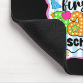 Fröhlicher erster Schultag Bleistift Lehrer Kinder Mousepad (Ecke)