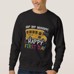 Fröhlicher erster Schultag Zurück zur Schule Kinde Sweatshirt