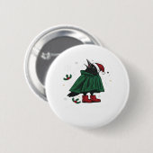 Fröhlicher F Caw F Lustiger Grafikstil Button (Vorne & Hinten)