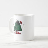 Fröhlicher F Caw F Lustiger Grafikstil Kaffeetasse (Vorderseite Links)