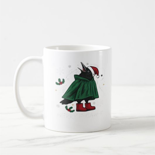 Fröhlicher F Caw F Lustiger Grafikstil Kaffeetasse (Links)