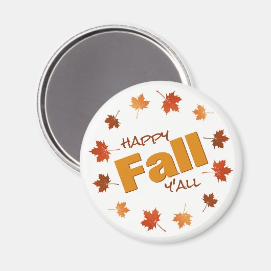 fröhlicher Fall y'all bunt Herbstmaple Blätter Magnet (Vorderseite/Rückseite)