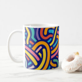 Fröhlicher Farbpattern-Becher Kaffeetasse