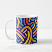 Fröhlicher Farbpattern-Becher Kaffeetasse (Links)