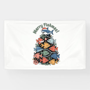 Fröhlicher Fisch-Weihnachten Weihnachtsbaum Fisch  Banner