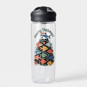 Fröhlicher Fisch-Weihnachten Weihnachtsbaum Fisch Trinkflasche
