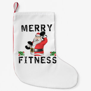 Fröhlicher Fitnessweightlifting-Sankt-Strumpf Kleiner Weihnachtsstrumpf