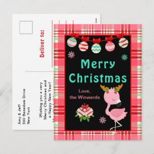 Fröhlicher Flamingo Frohe Weihnachten