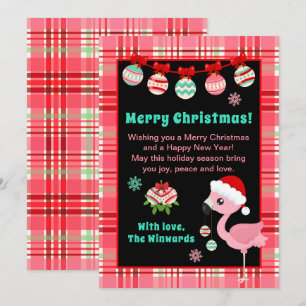 Fröhlicher Flamingo Frohe Weihnachten
