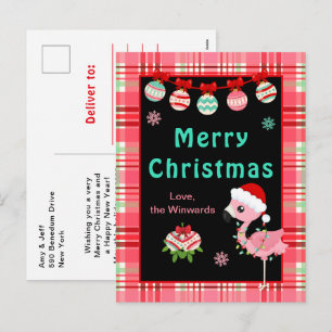 Fröhlicher Flamingo Frohe Weihnachten