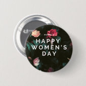 Fröhlicher Frauentag Button (Vorne & Hinten)