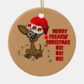 Fröhlicher Freakin Weihnachtsbruder Keramikornament (Vorne)