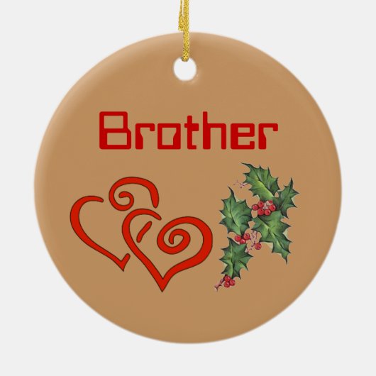 Fröhlicher Freakin Weihnachtsbruder Keramikornament (Hinten)