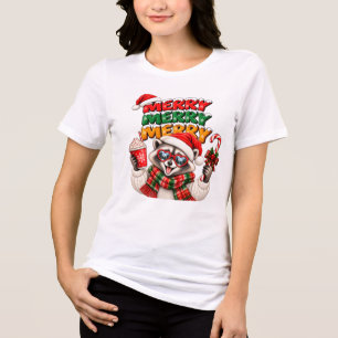 Fröhlicher Fröhlicher Fröhlicher Weihnachtswaschbä Tri-Blend Shirt