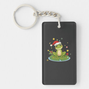 Fröhlicher Frosch-Jubel - Süßer Weihnachtsfrosch a Schlüsselanhänger
