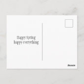 Fröhlicher Frühlingsblumengarten Postkarte (Rückseite)