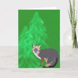 Fröhlicher Fuchs  Feiertagskarte