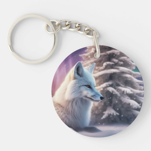 Fröhlicher Fuchs Schlüsselanhänger (Vorderseite)