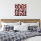 Fröhlicher Garten Groovy Leinwanddruck (Insitu (Schlafzimmer))