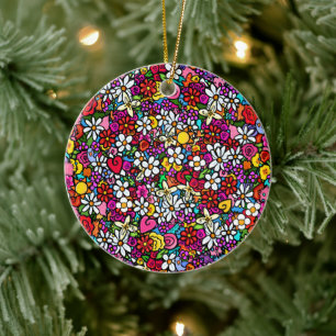 Fröhlicher Garten Keramik Ornament
