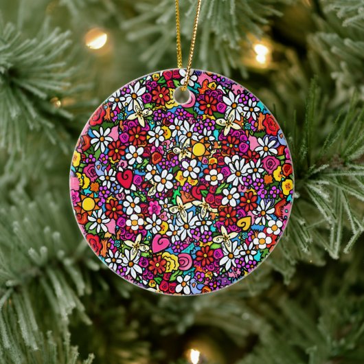 Fröhlicher Garten Keramik Ornament (Baum)