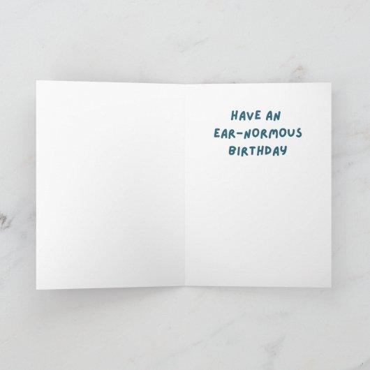 Fröhlicher Geburtstag der großen Ohren Karte (Innenseite)