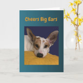 Fröhlicher Geburtstag der großen Ohren Karte (Gelbe Blume)