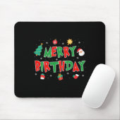 Fröhlicher Geburtstag Frohe Weihnachten Glück Gebu Mousepad (Mit Mouse)