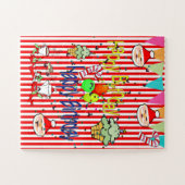 Fröhlicher Geburtstag Frohe Weihnachtspuzzle Puzzle (Horizontal)